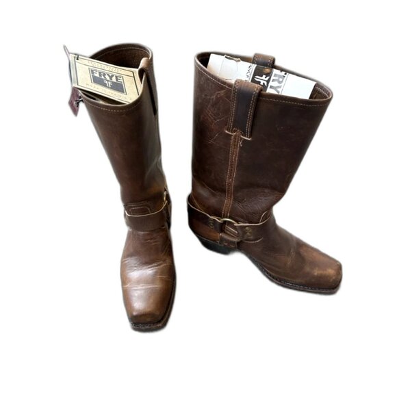 NWT Frye Harness 12R Leather Boots 8.5 Dark Brown - Picture 9 of 10